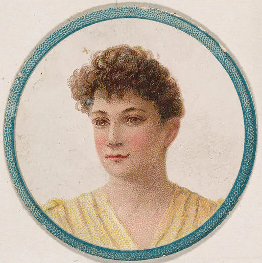 Portrait of woman, from the Novelties series (N228, Type 2) issued by Kinney Bros. — Kinney Brothers Tobacco Company