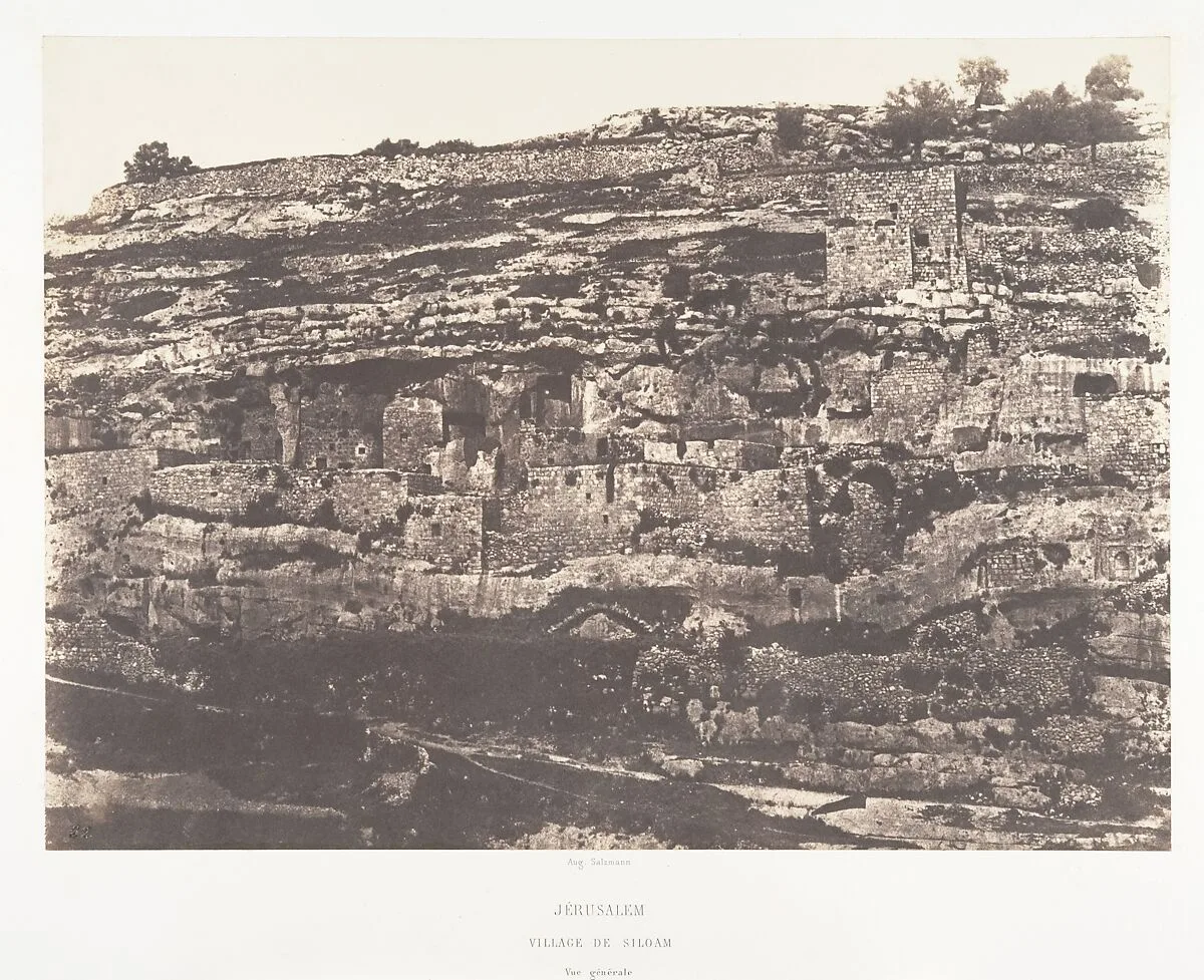 Jérusalem, Village de Siloam, Vue générale — Imprimerie photographique de Blanquart-Évrard, à Lille|Auguste Salzmann