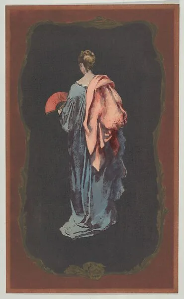 Woman with a Fan Viewed from the Rear — Théodore Roussel