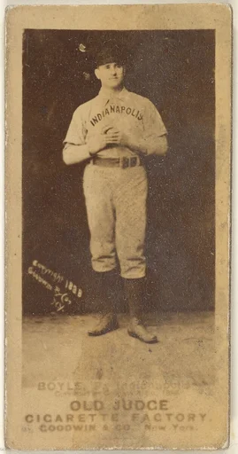 Boyle, Pitcher, Indianapolis, from the Old Judge series (N172) for Old Judge Cigarettes