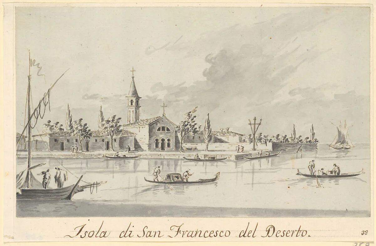 The Island of San Francesco del Deserto — Giacomo Guardi