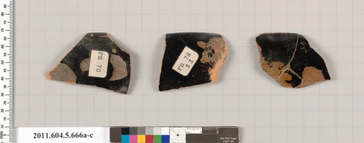 Terracotta rim fragments of kylikes (drinking cups)