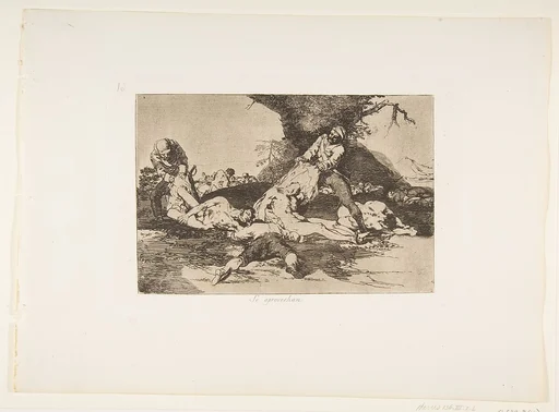 Plate 16 from "The Disasters of War" (Los Desastres de La Guerra): They make use of them (Se aprovechan)