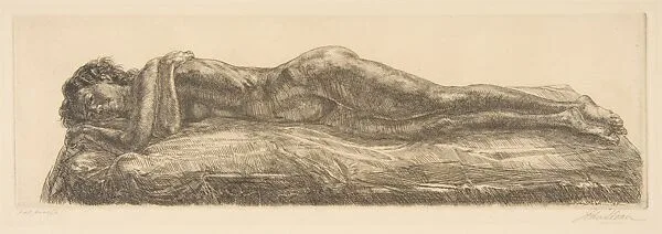Long Prone Nude — John Sloan
