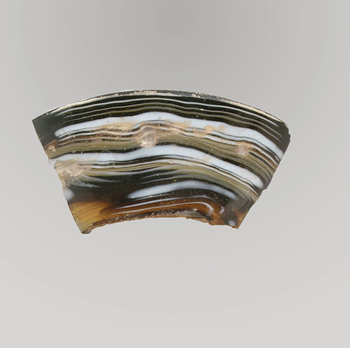 Glass mosaic bowl fragment — Unknown