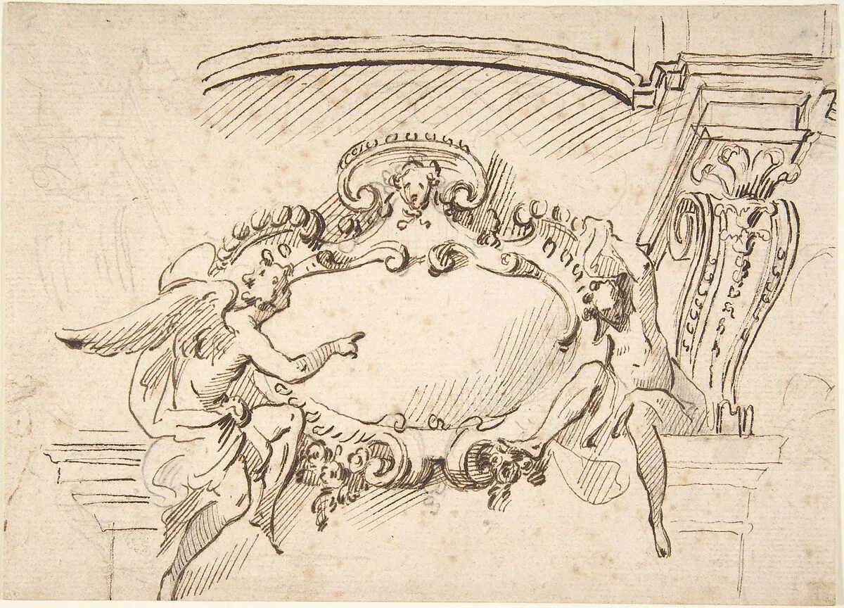 Design with a Cartouche — Anonymous, French, 19th century