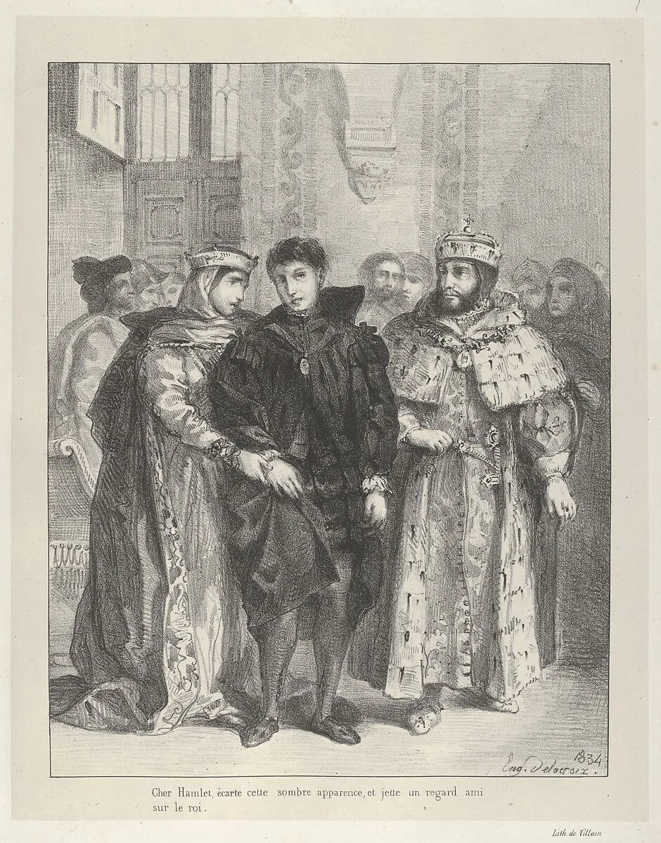 The Queen Tries to Console Hamlet — Eugène Delacroix|William Shakespeare