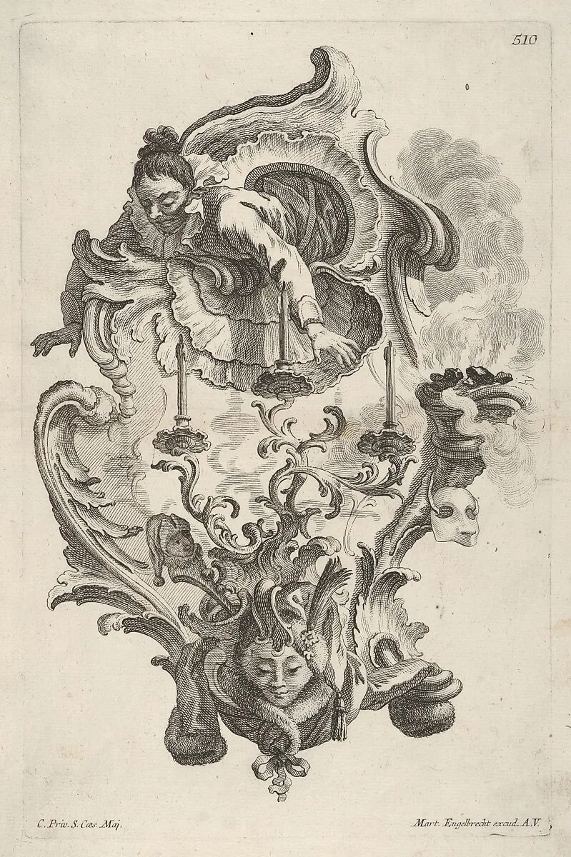 Sconce Representing Winter, from 'Wand-Leuchter die 4 Jahrseiten vorstellend' — Martin Engelbrecht