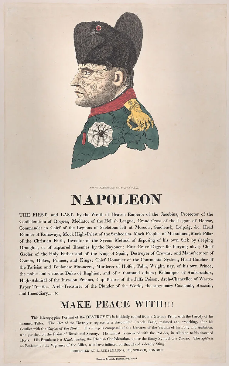 Napoleon — Napoléon Bonaparte|Johann Michael Voltz|Harrison & Leigh Printers|Thomas Rowlandson|Rudolph Ackermann, London