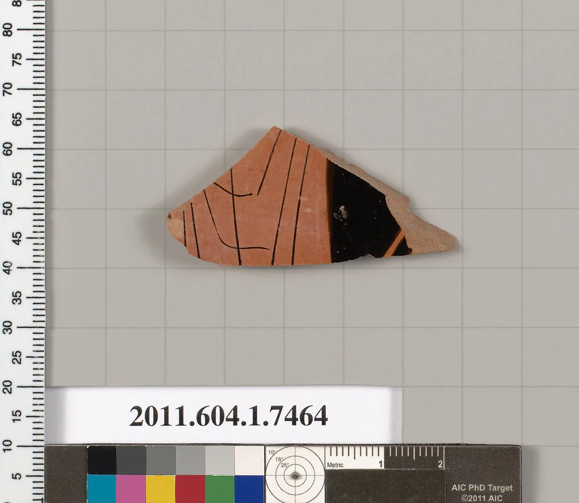 Terracotta fragment of a kylix (drinking cup) — Unknown