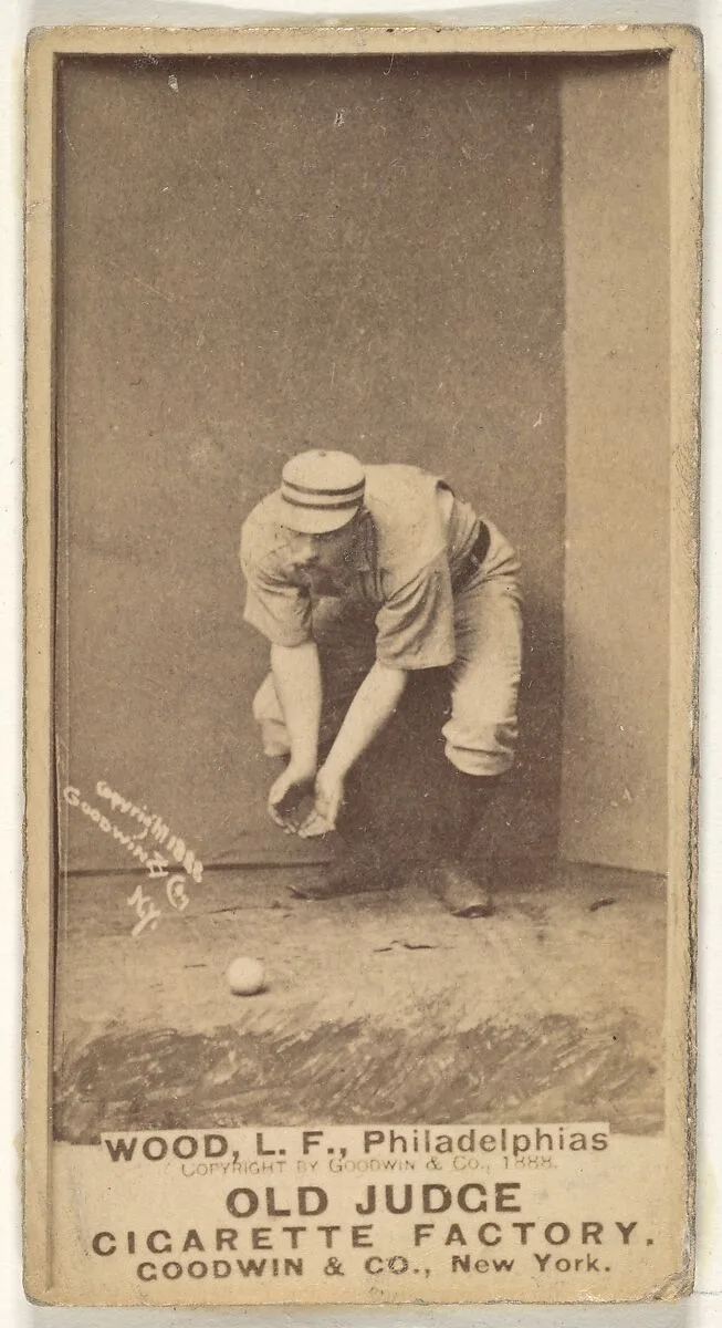 George A. Wood, Left Field, Philadelphia, from the Old Judge series (N172) for Old Judge Cigarettes — Goodwin & Company