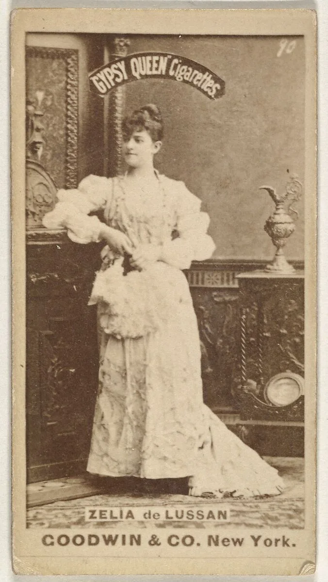 Zelia de Lussan, from the Actors and Actresses series (N171) for Gypsy Queen Cigarettes — Goodwin & Company