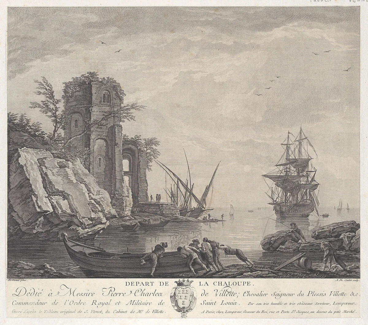Departure of the Ship — Anne Philiberte Coulet|Joseph Vernet