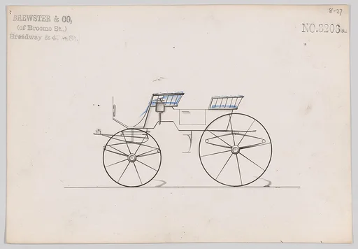 Design for 4 seat Phaeton, no top, no. 3206a