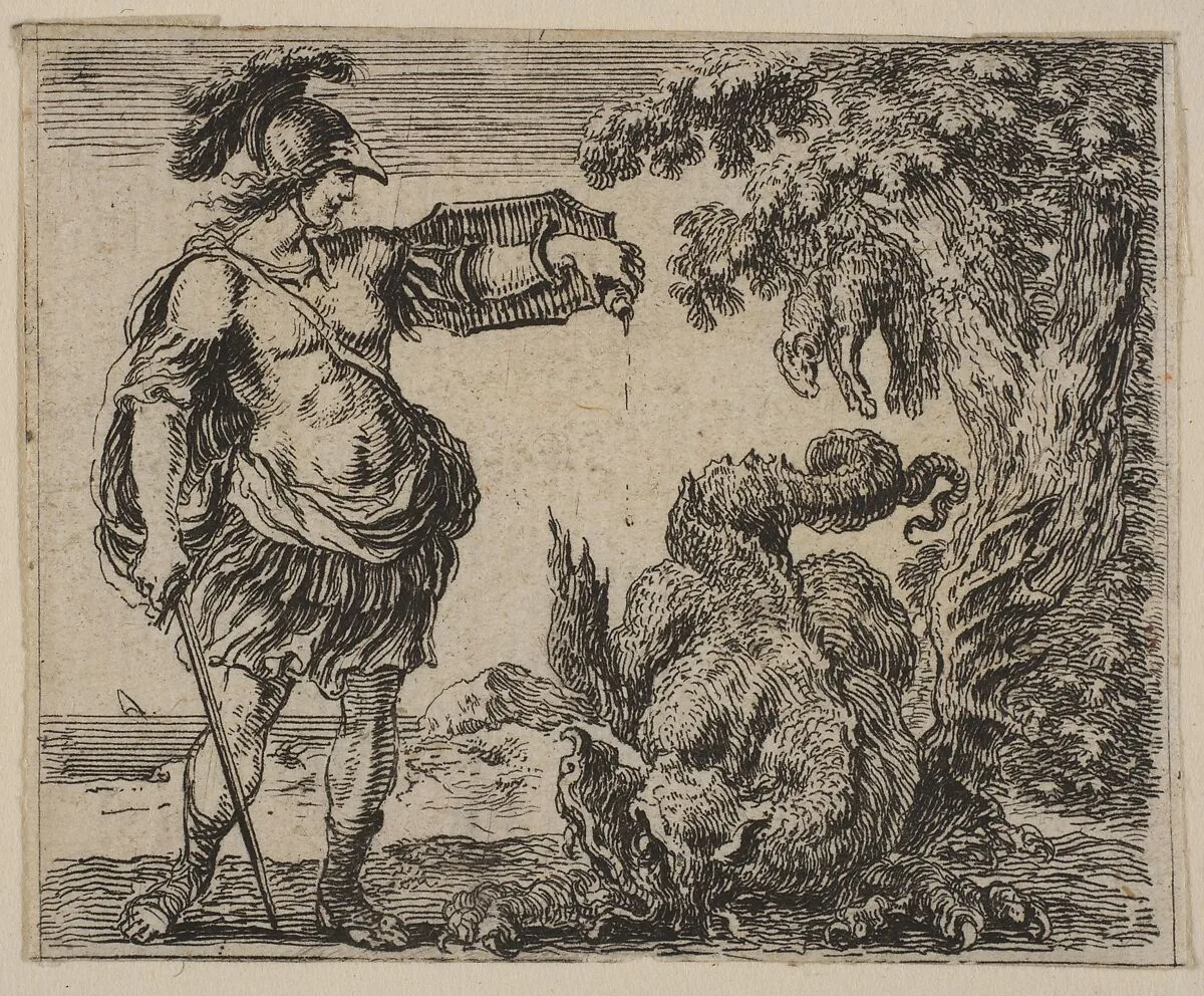 Jason, from 'Game of Mythology' (Jeu de la Mythologie) — Stefano della Bella|Jean Desmarets de Saint-Sorlin|Henri Le Gras|Louis XIV, King of France|Cardinal Jules Mazarin