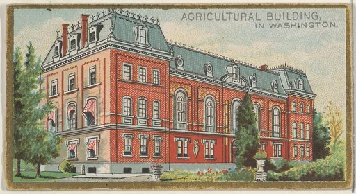 Agricultural Building in Washington, from the General Government and State Capitol Buildings series (N14) for Allen & Ginter Cigarettes Brands