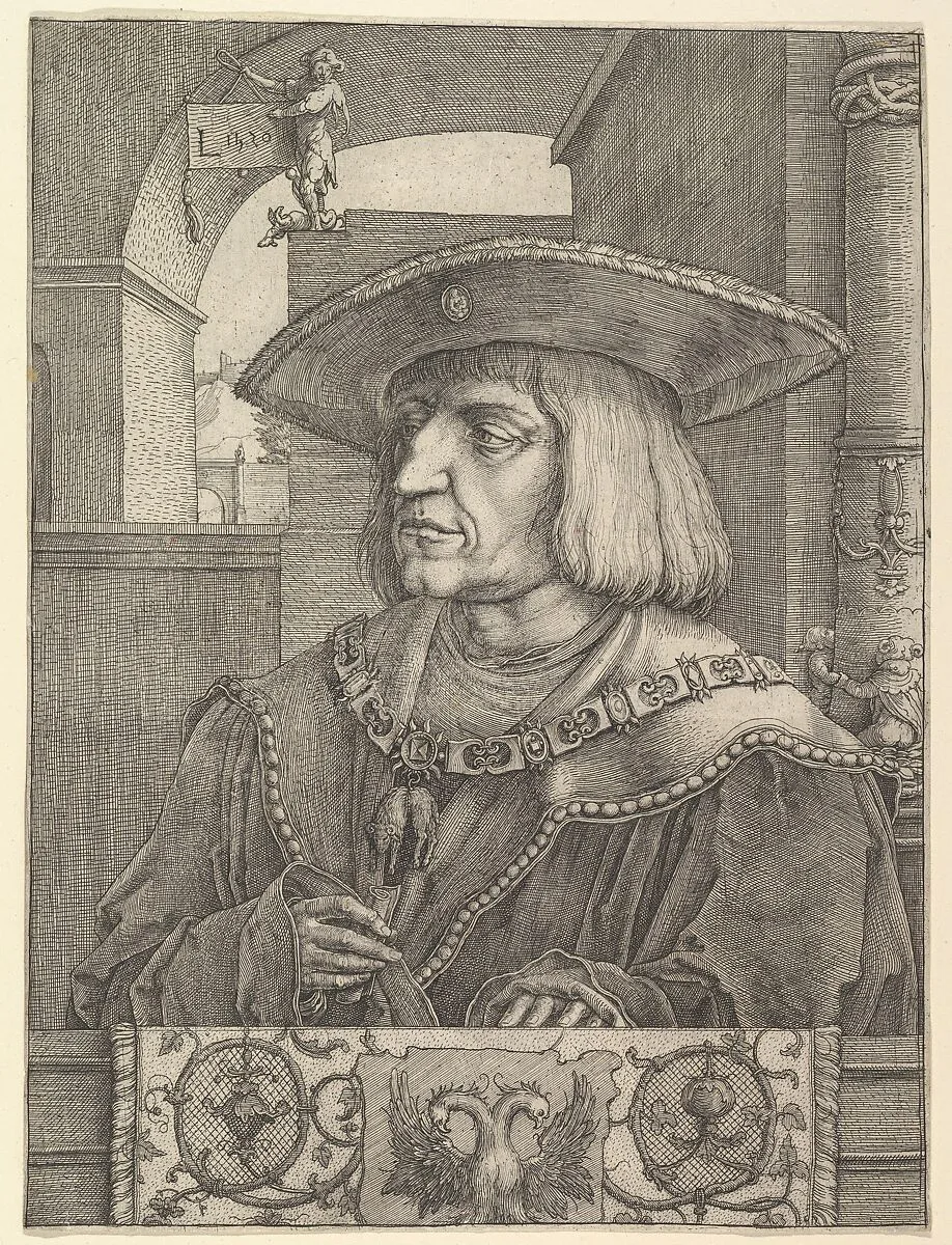 Emperor Maximillian I — Lucas van Leyden