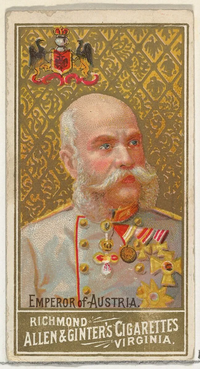 Emperor of Austria, from World's Sovereigns series (N34) for Allen & Ginter Cigarettes — Allen & Ginter