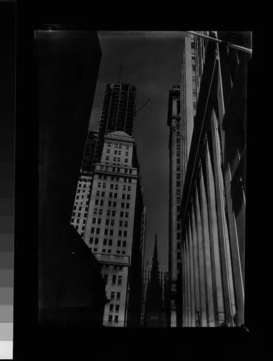 [Wall Street Looking West Towards Trinity Church, New York City]