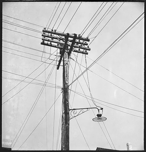 [6 Views of Stonington, Connecticut: Power Lines, Fence, Window]