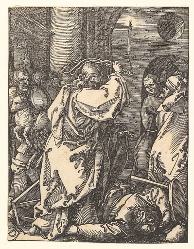 Christ Expelling the Money Lenders, from "The Small Passion"