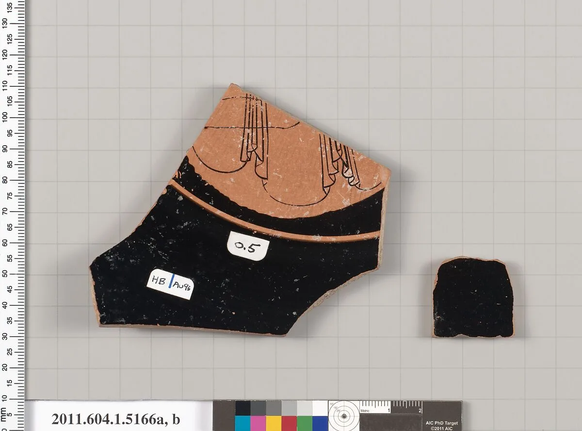 Terracotta fragments of a kylix (drinking cup) — Unknown