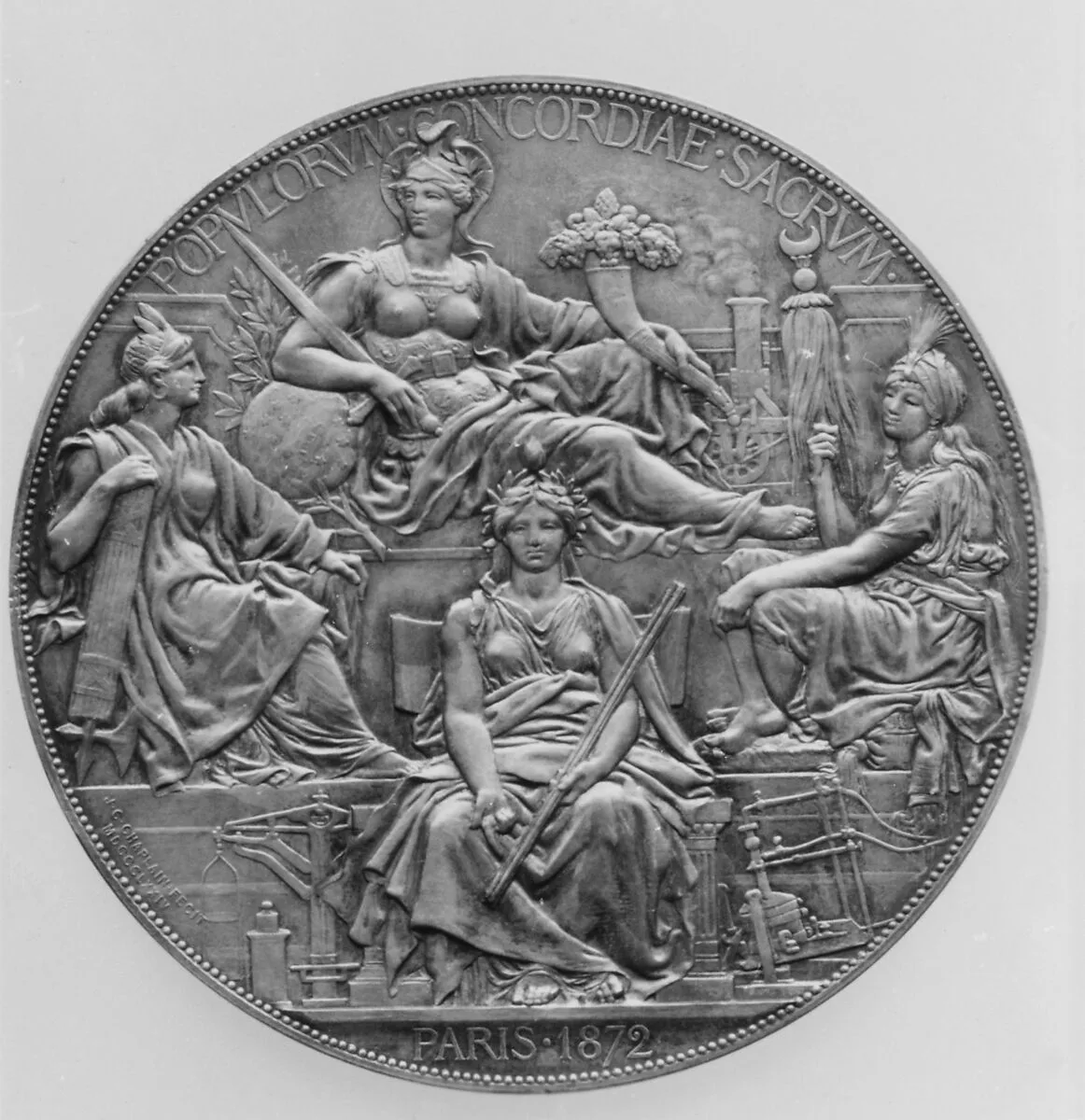 To commemorate the Congress held at Paris (1872–3) to regulate the adoption of the Metric System — Jules-Clément Chaplain
