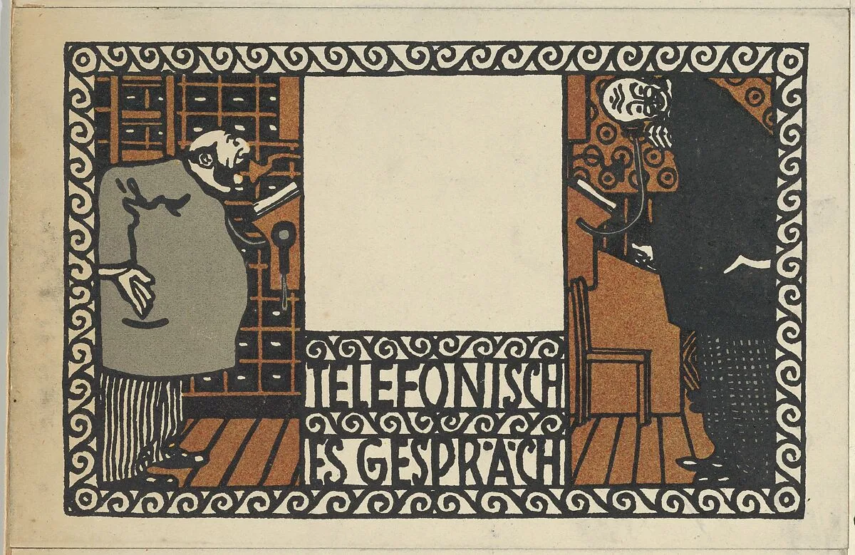 Telephone Conversation (Telefonisch Es Gespräch) — Moriz Jung|Wiener Werkstätte