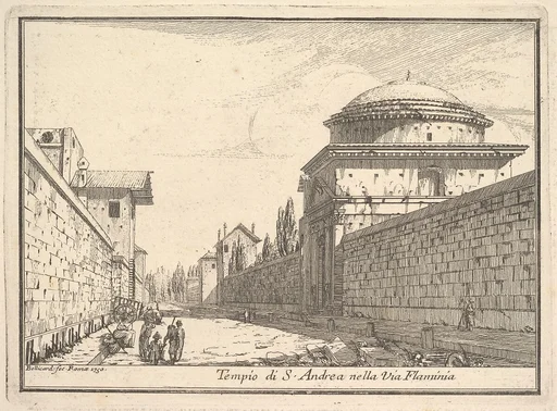 Tempio di Sant'Andrea, Via Flaminia, from "Vues de Rome"