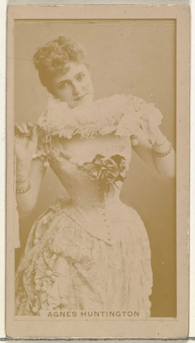 Agnes Huntington, from the Actors and Actresses series (N145-8) issued by Duke Sons & Co. to promote Duke Cigarettes — W. Duke, Sons & Co.|American Tobacco Company