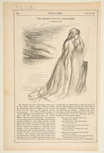 The Relief Fund in Lancashire (from "Once a Week," July 26, 1862)