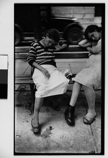 [Two Women Sleeping on Bench, Havana]