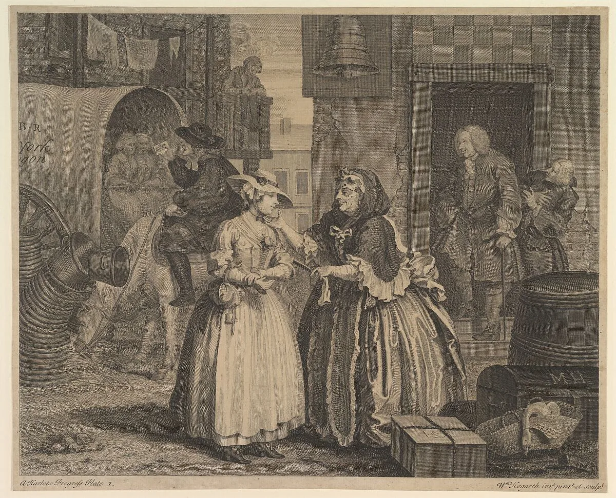 A Harlot's Progress, Plate 1 — William Hogarth
