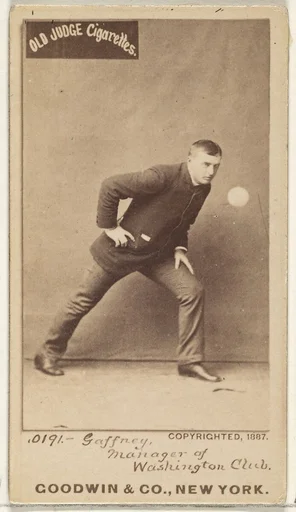 John H. "Honest John" Gaffney, Manager, Washington Nationals, from the Old Judge series (N172) for Old Judge Cigarettes