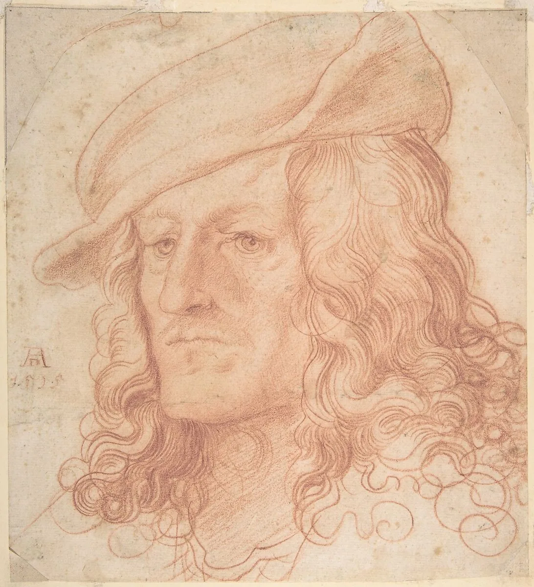 Portrait of a man, bust-length, wearing a hat — Hans Schäufelein