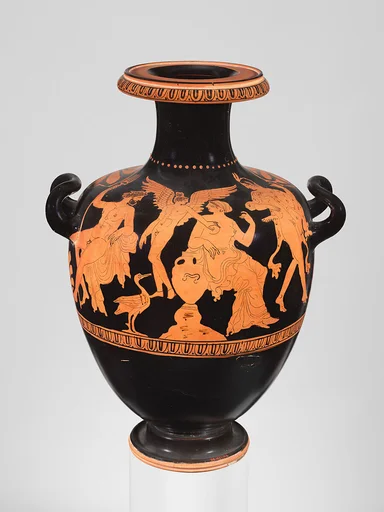 Terracotta hydria: kalpis (water jar)