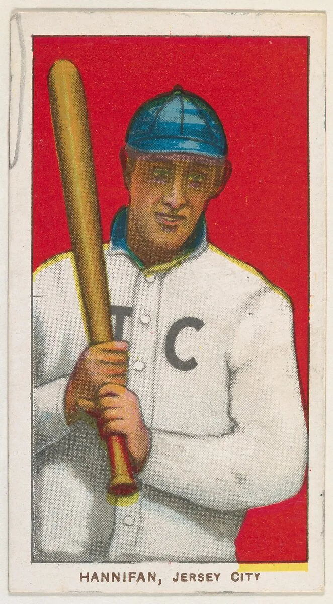 Hannifan, Jersey City, Eastern League, from the White Border series (T206) for the American Tobacco Company — American Tobacco Company