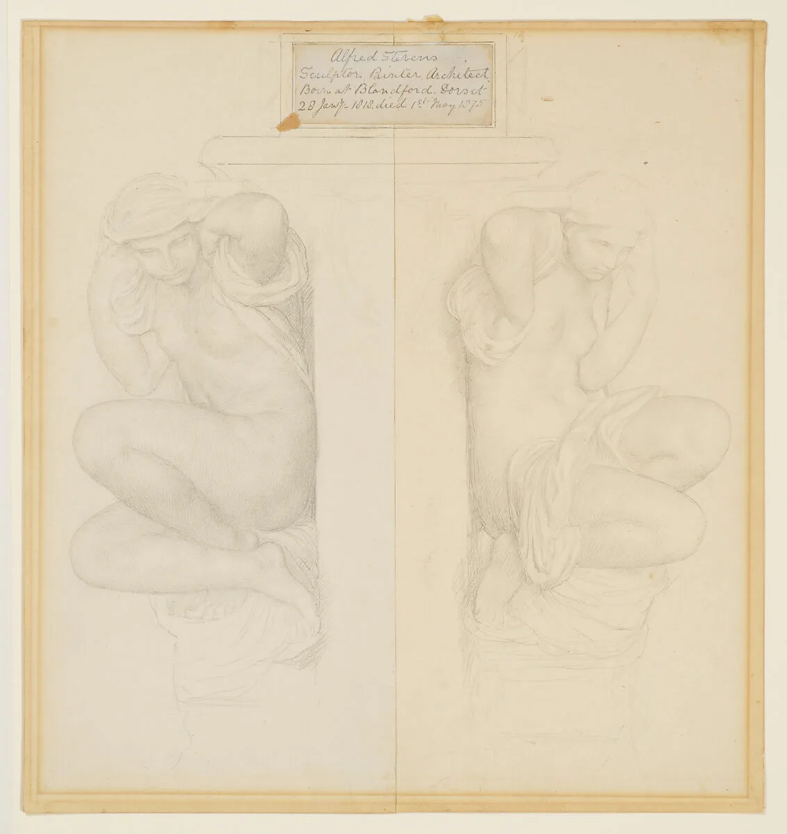 Design for a Memorial to Alfred Stevens (1817-1875) — Alfred George Stevens|Alphonse Legros