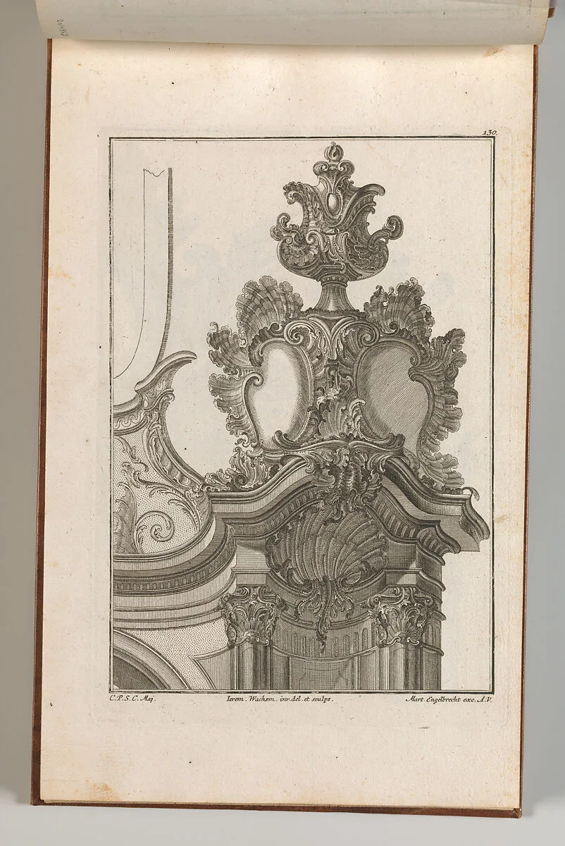 Suggestion for the Decoration of Top Right Side of Portal, Plate 2 from 'Allerneueste Façon von Auszierungen zu Portalen' — Jeremias Wachsmuth|Martin Engelbrecht
