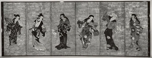 舞伎図屏風|Dancers