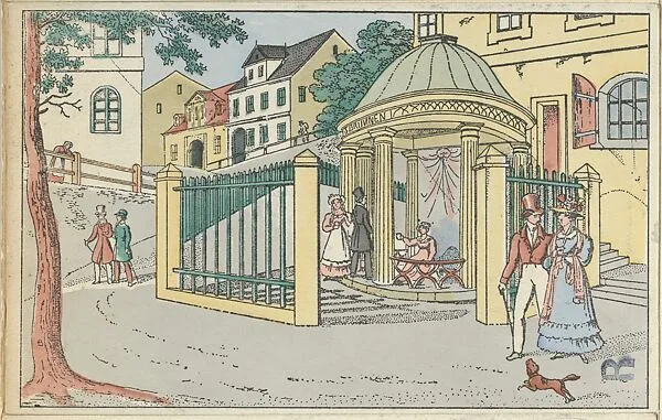 Old Karlsbad: The Castle Spring (Alt-Karlsbad. Der Schlossbrunn) — Unknown|Wiener Werkstätte