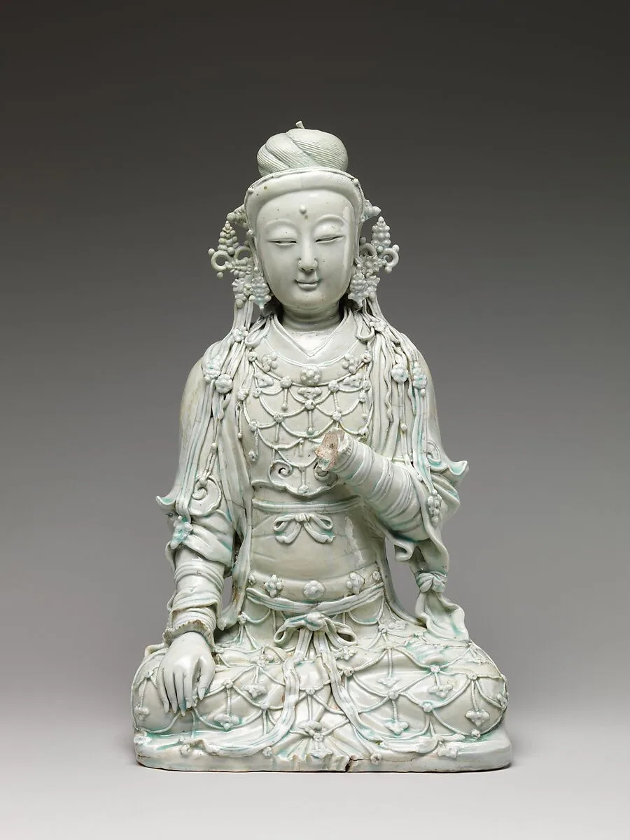 元 景德鎮窯青白瓷菩薩坐像|Seated bodhisattva — Unknown