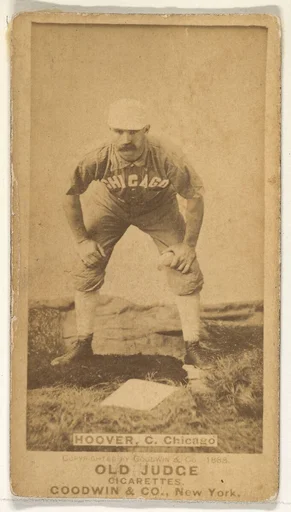 C.E. Hoover, Catcher, Chicago, from the Old Judge series (N172) for Old Judge Cigarettes