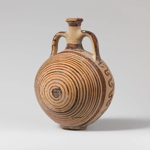 Terracotta lentoid flask