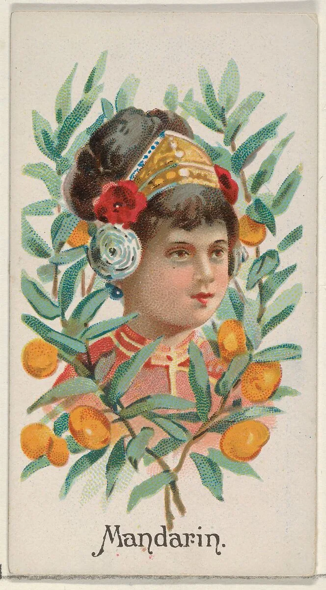Mandarin, from the Fruits series (N12) for Allen & Ginter Cigarettes Brands — George S. Harris & Sons|Allen & Ginter