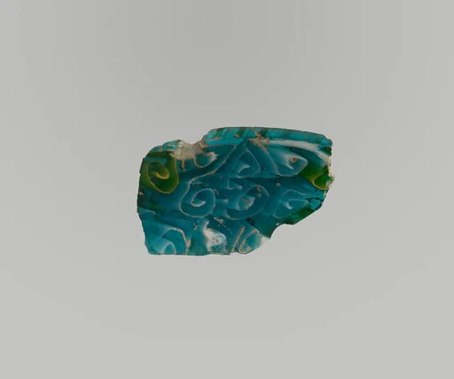 Glass mosaic dish fragment