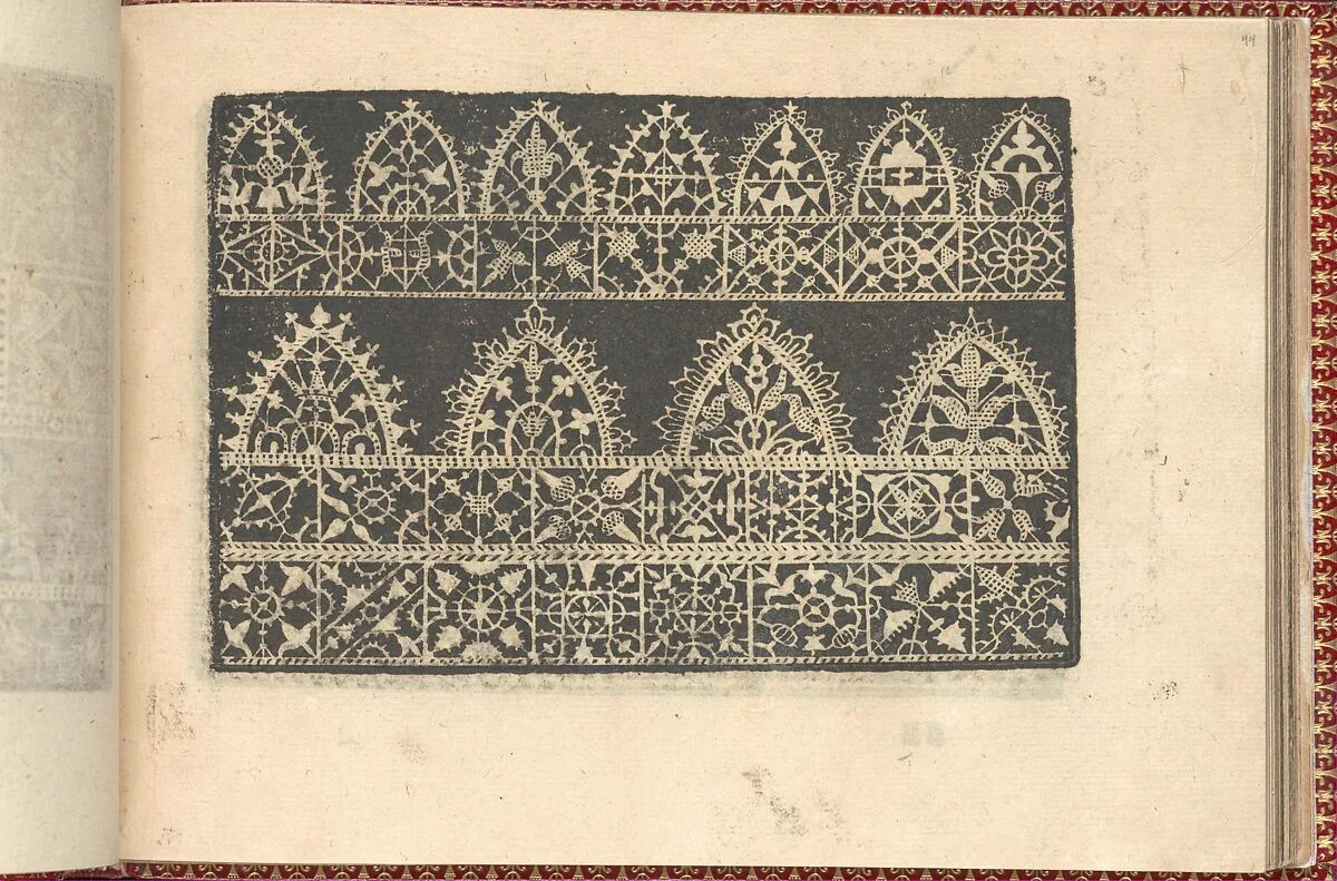 Corona delle Nobili et Virtuose Donne: Libro I-IV, page 44 (recto) — Cesare Vecellio