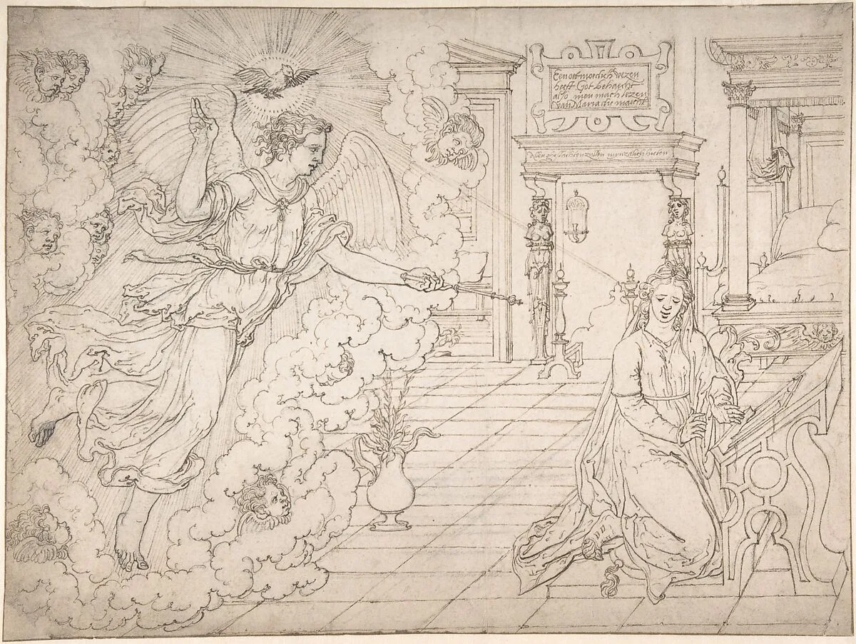 The Annunciation — Dirck Pietersz. Crabeth