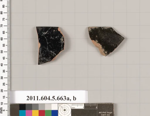 Terracotta rim fragments of kylikes (drinking cups)