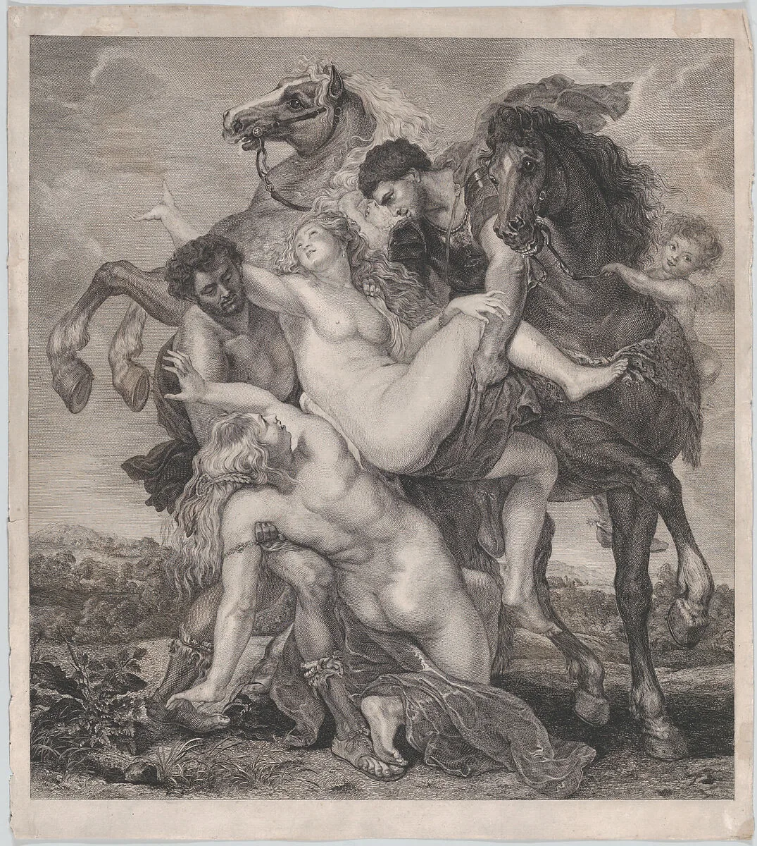 Phoebe and Hilaeria, the daughters of Leucippus, being abducted by Castor and Pollux — Johann Friedrich Leybold|Peter Paul Rubens